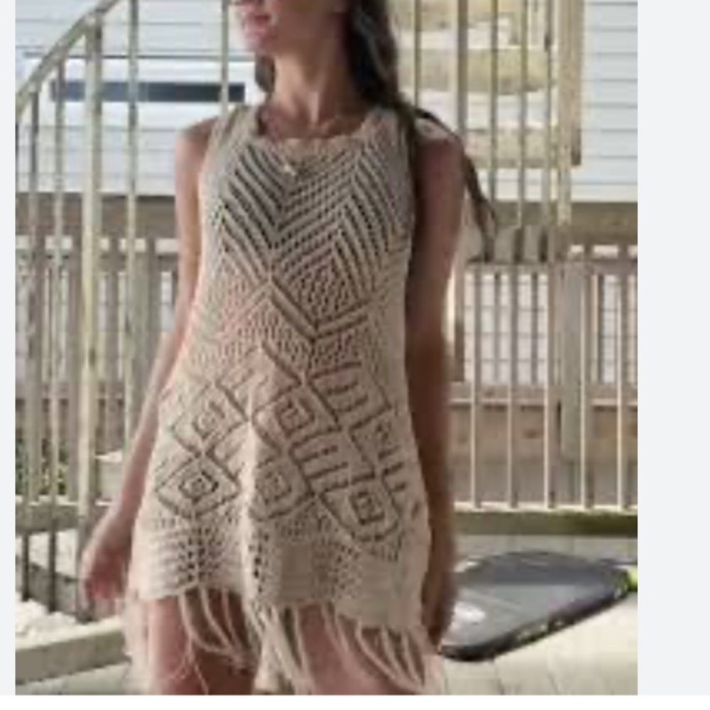 Allison Beige Knit Sleeveless dress